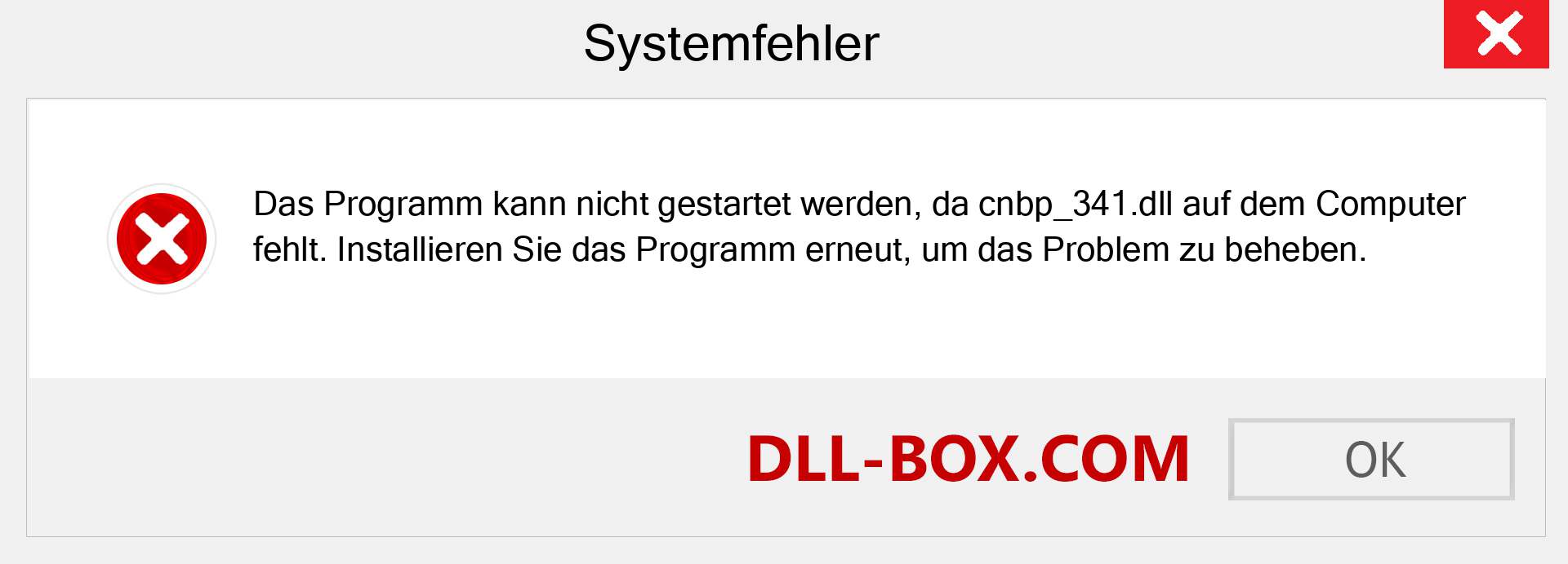 cnbp_341.dll-Datei fehlt?. Download für Windows 7, 8, 10 - Fix cnbp_341 dll Missing Error unter Windows, Fotos, Bildern